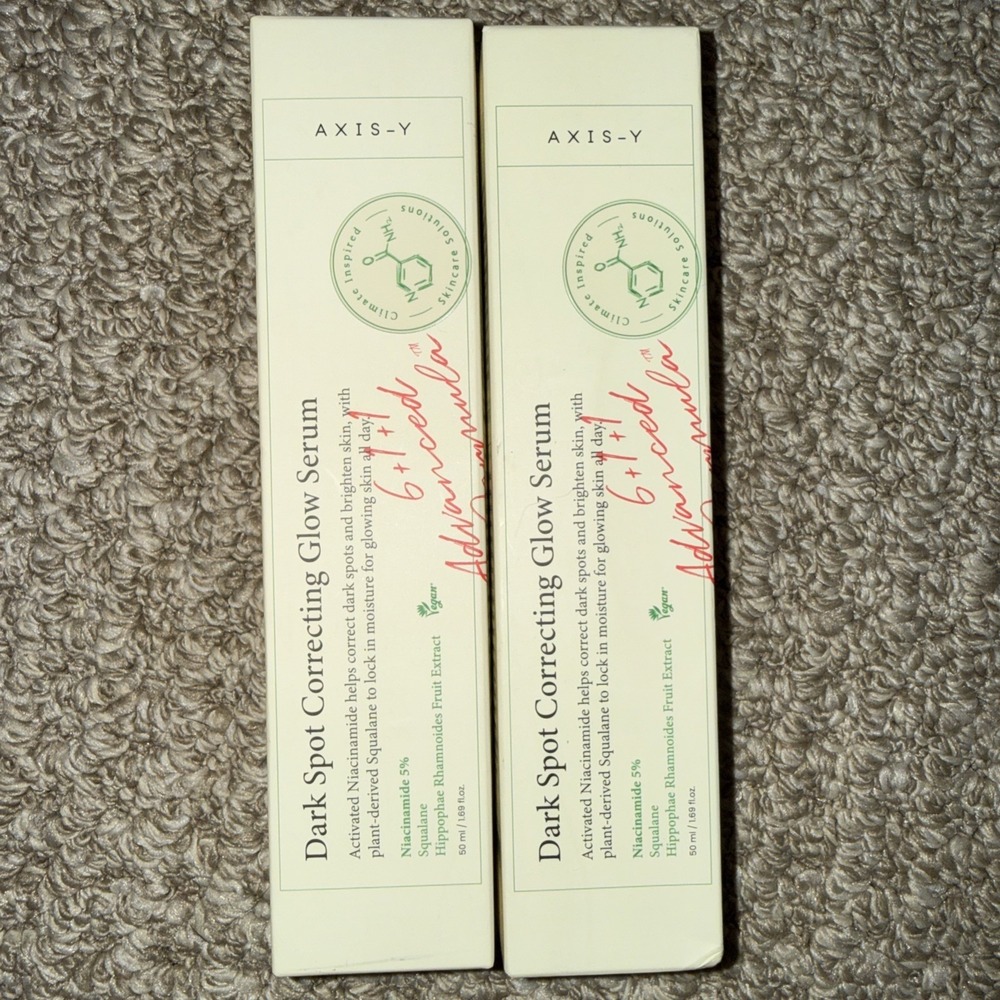 AXIS-Y Serum 1.69oz ( Lot of 2 ) New Dark Spot Correcting Glow Serum Niacinamide